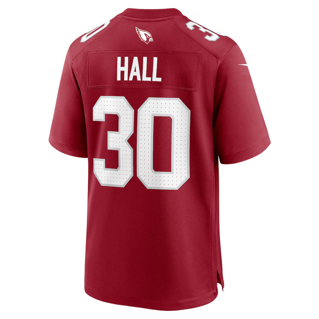 A.Cardinals #30 Darren Hall Cardinal Team Game Stitched American Football Jerseys